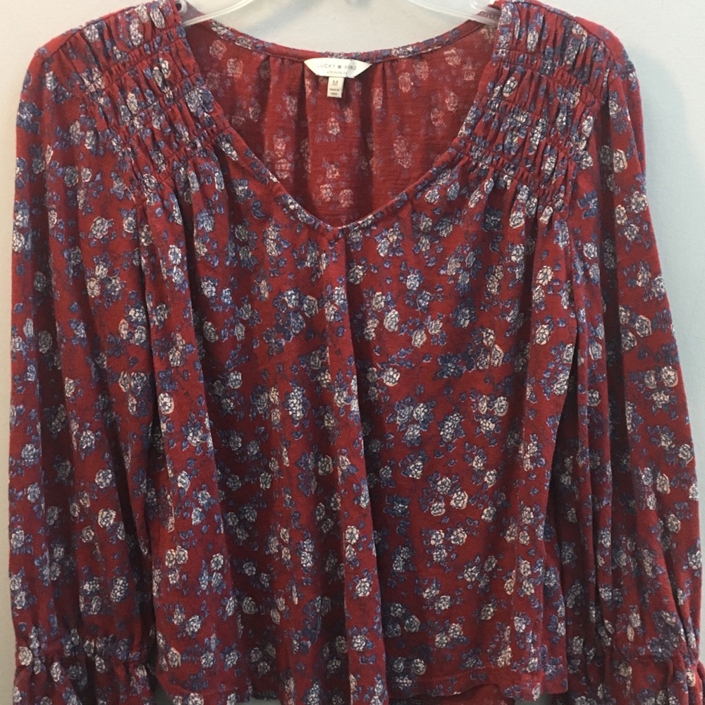 Lucky Brand Peasant Top LS